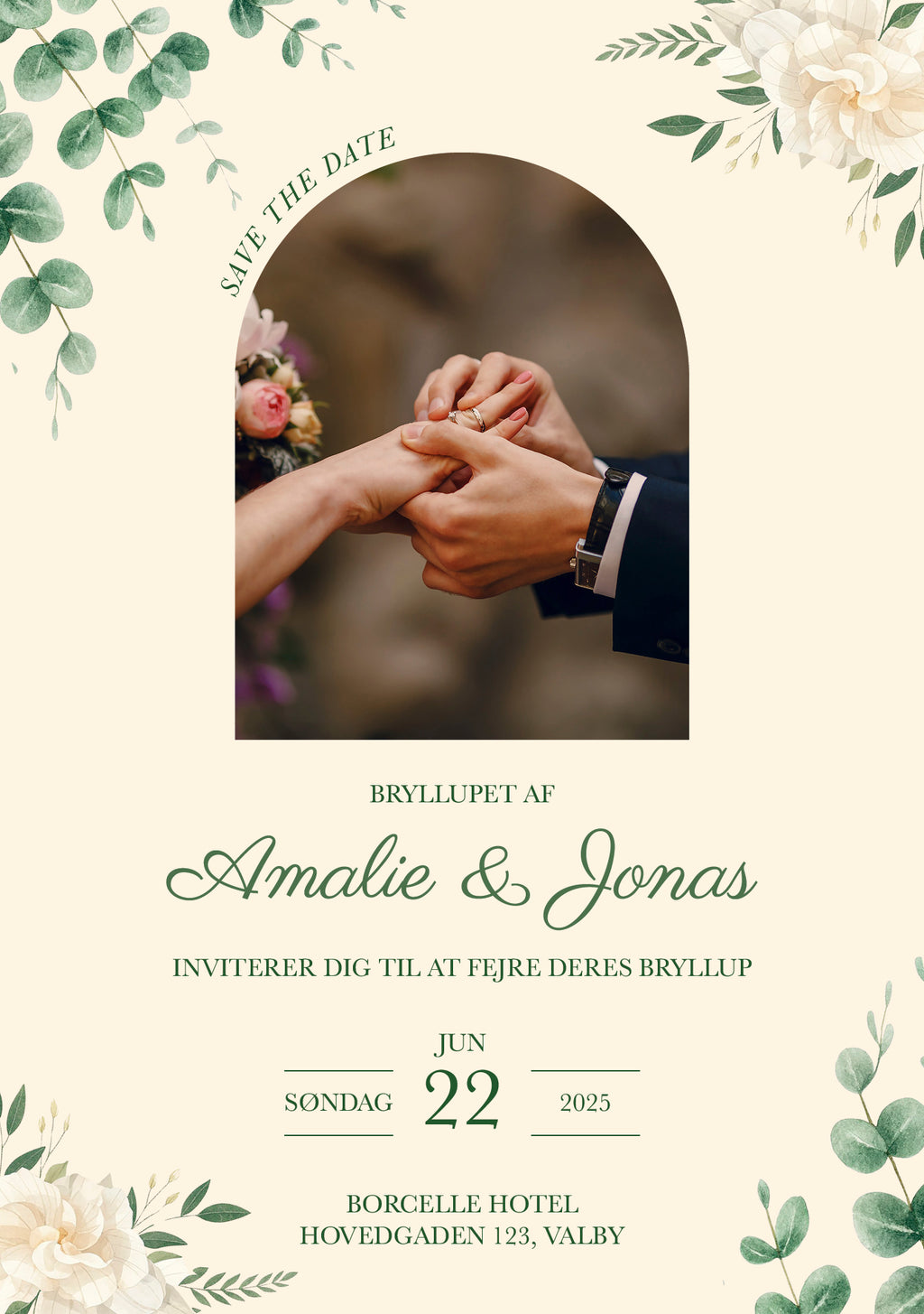"Save the date" - Bryllupskort