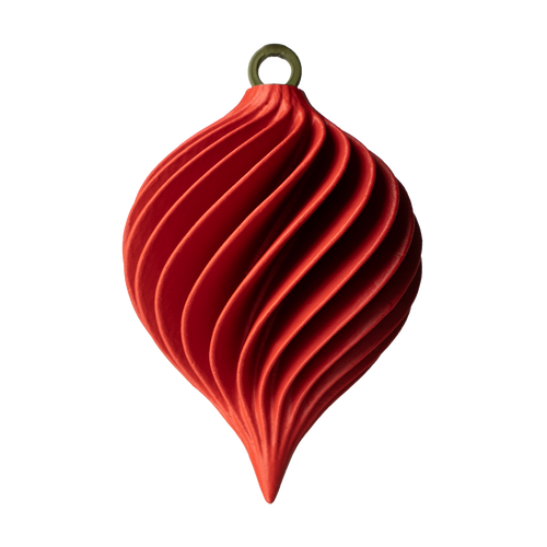 Spiral Julekugle – Rød