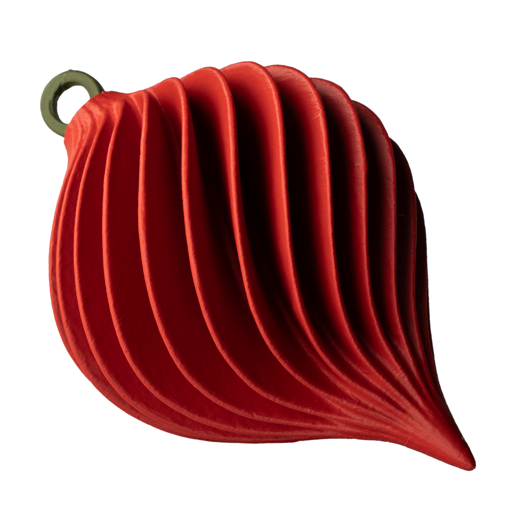 Spiral Julekugle – Rød