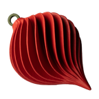 Spiral Julekugle – Rød