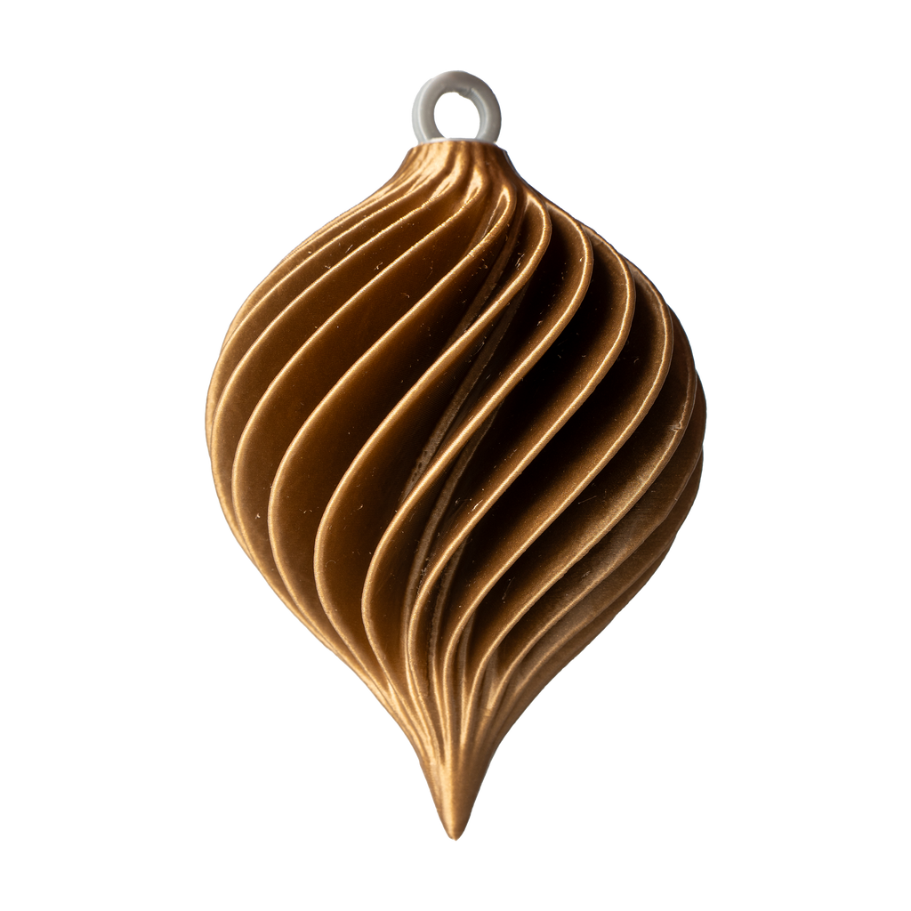 Spiral Julekugle – Perle Guld