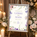 Floral - Bryllups Velkomstskilt