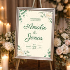 "Save the date" - Bryllups Velkomstskilt