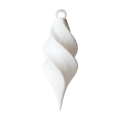 Minimalistisk Spiral Julekugle – Hvid