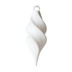 Minimalistisk Spiral Julekugle – Hvid